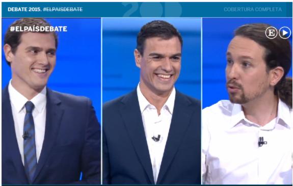 Captura de pantalla de un momento del debate de El País.